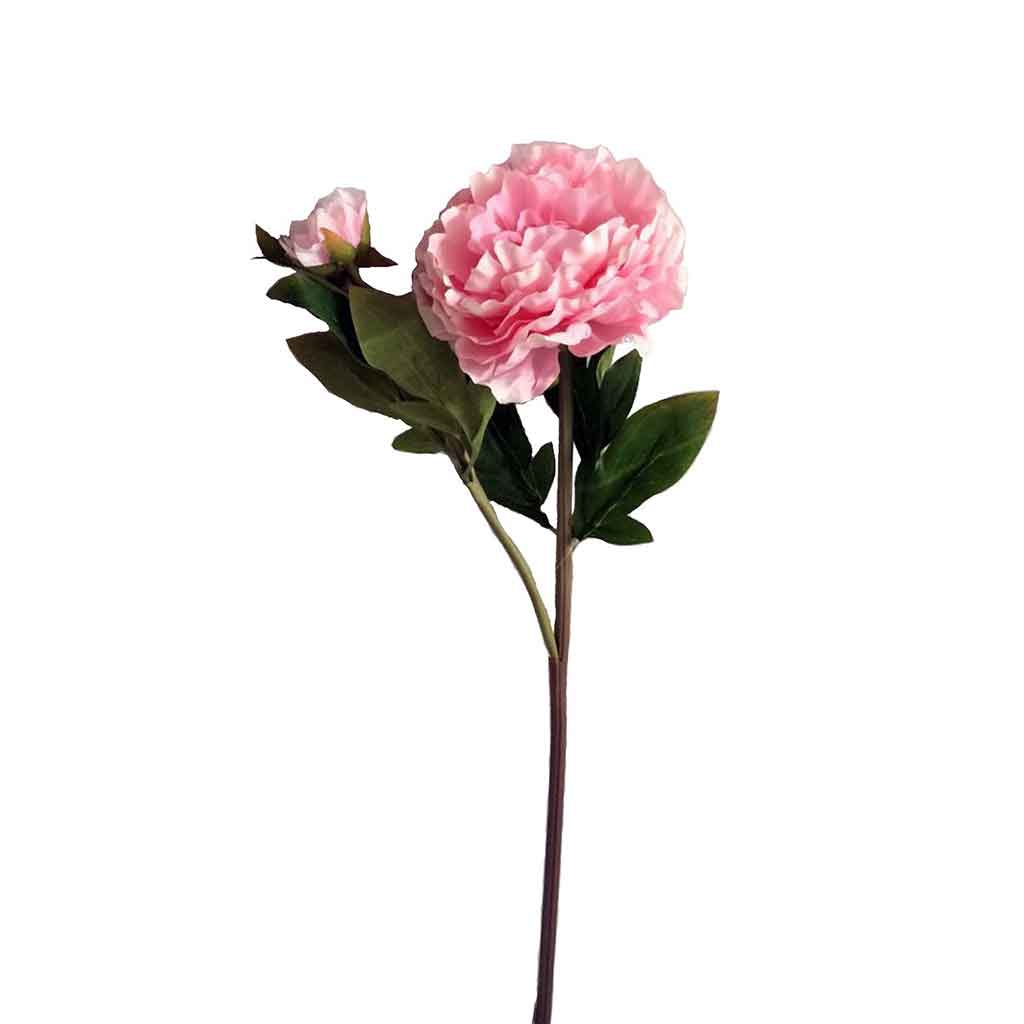 Flor De Peonía Artificial X2 Rosada