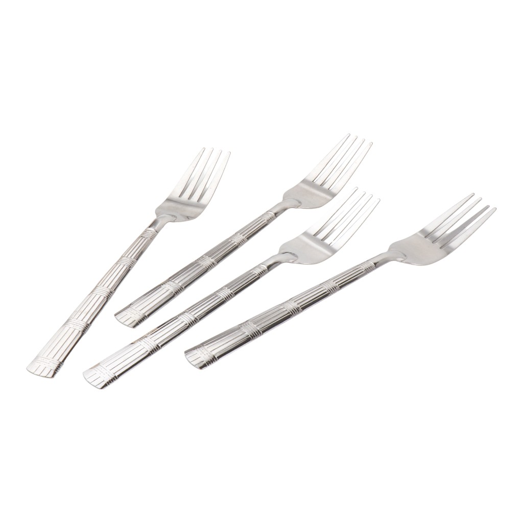 Juego De Tenedor De Acero Plateado 4Pzs