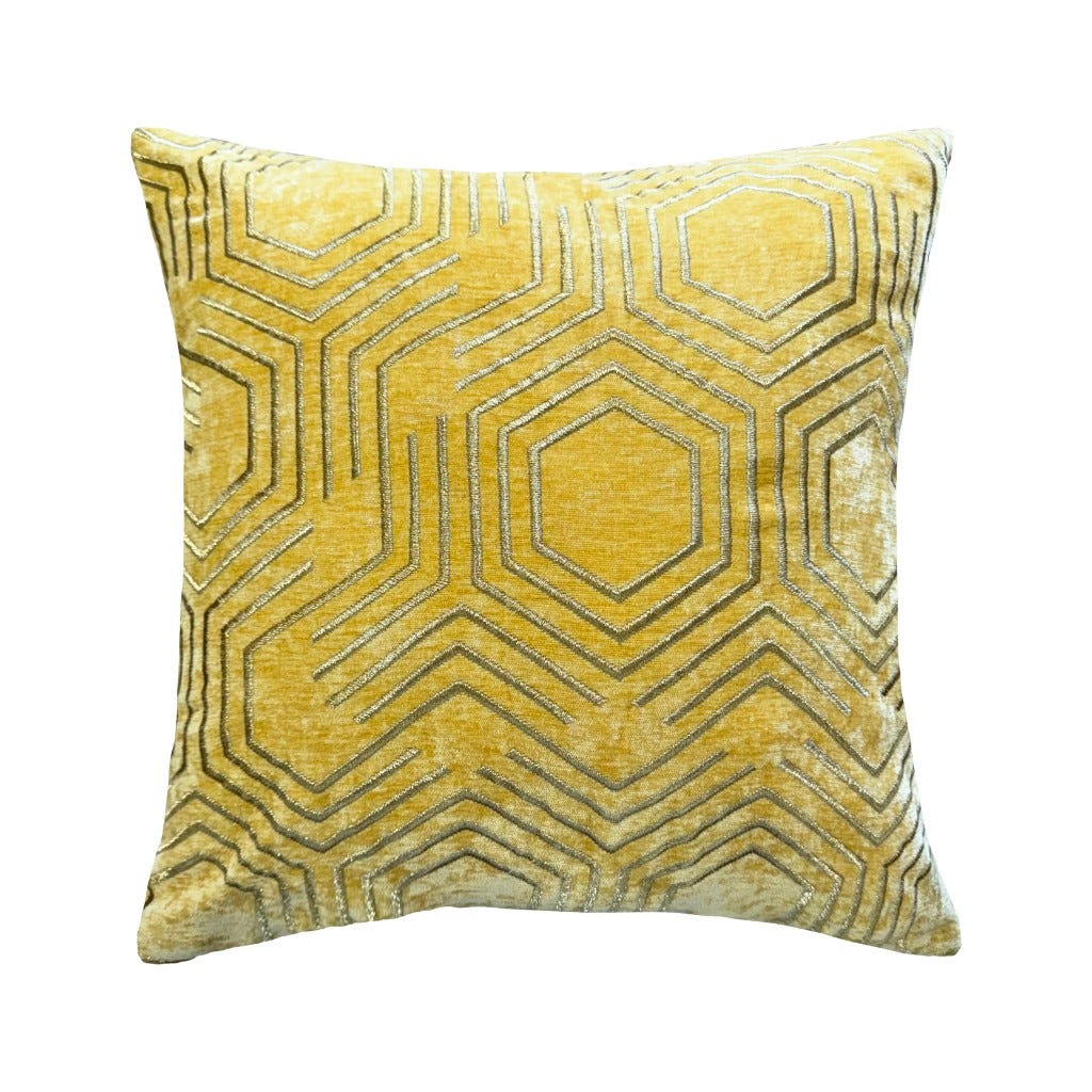 Cojín Amarillo Estampado 50X50Cm