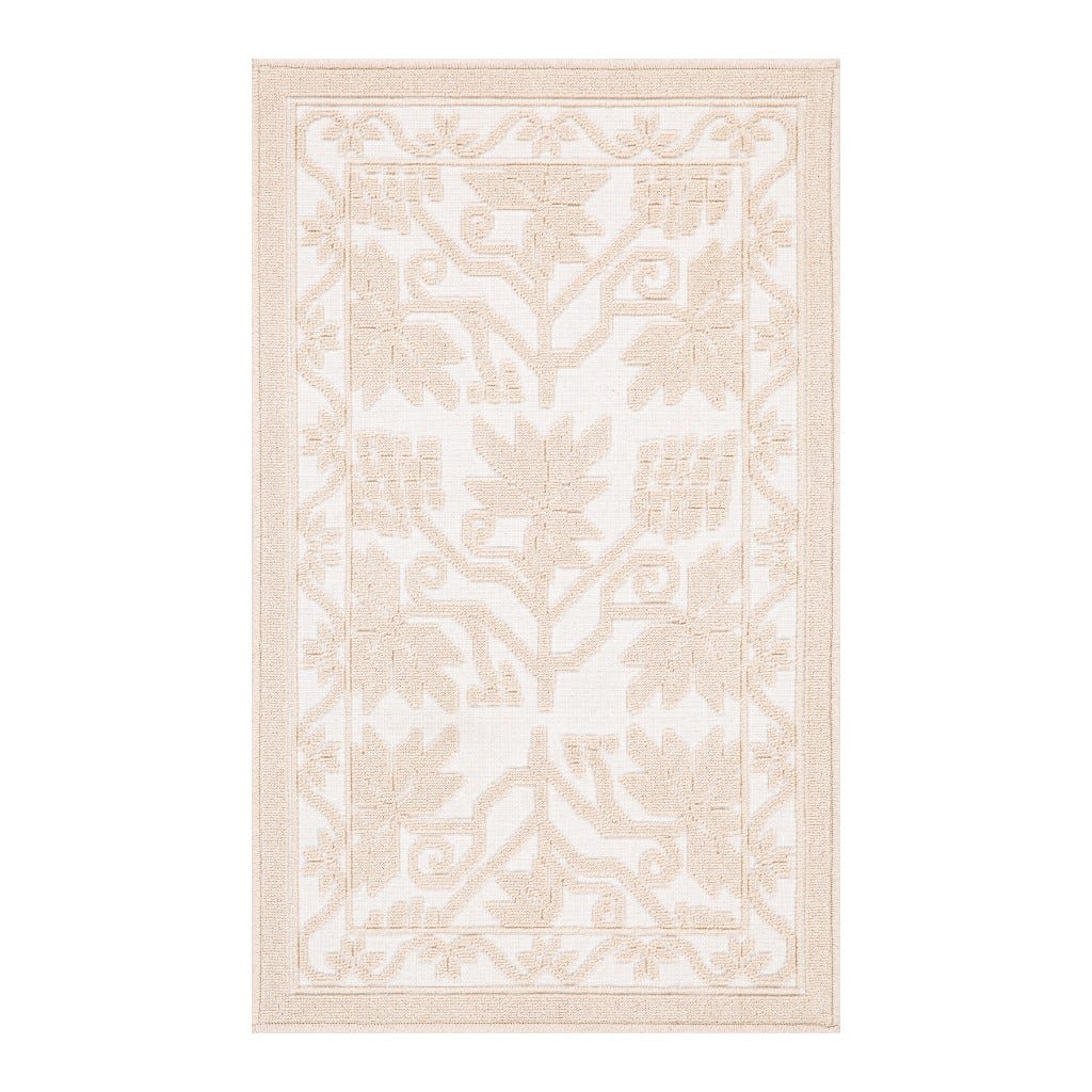 Alfombra Tejida De Patrones Rosada 65X110Cm