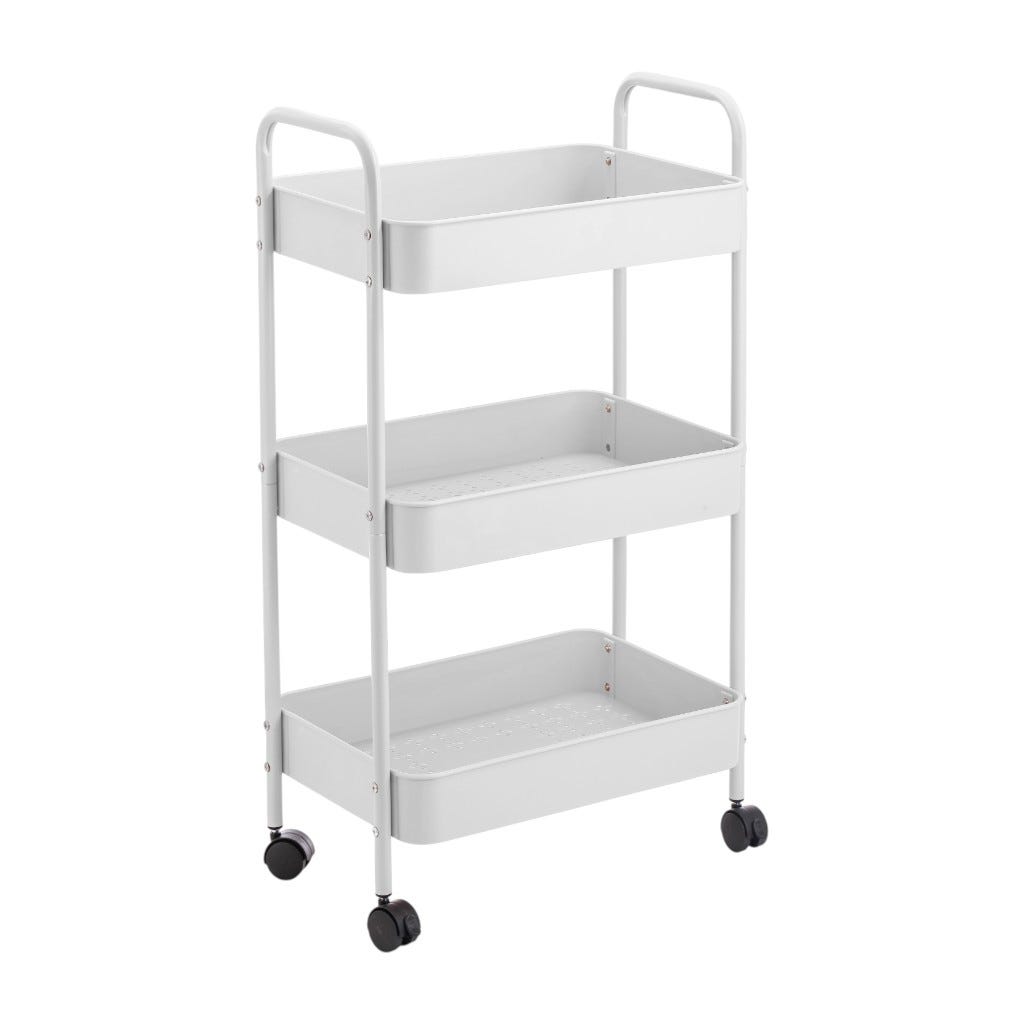 Carro Blanco De Cocina 3 Niveles 45x30x79cm