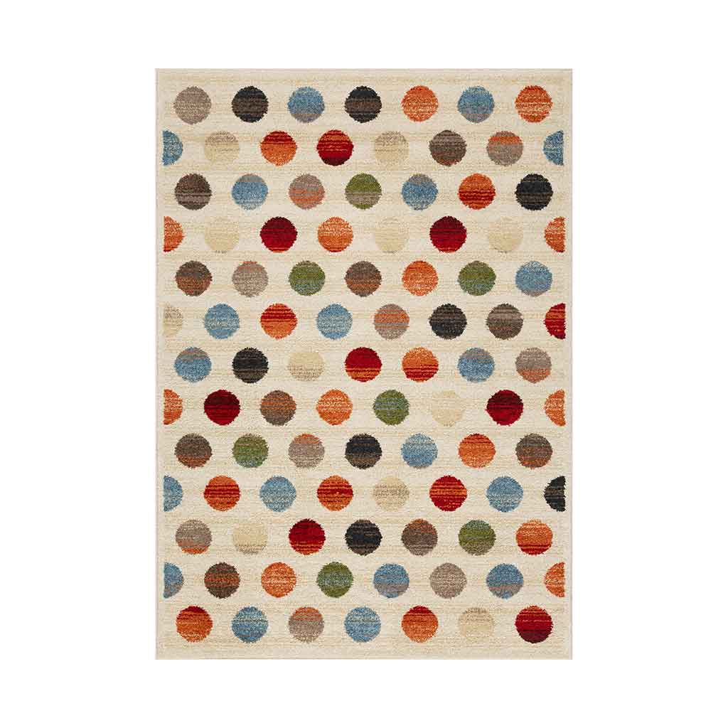 Alfombra Estampada De Circulos Coloridos 200x285cm