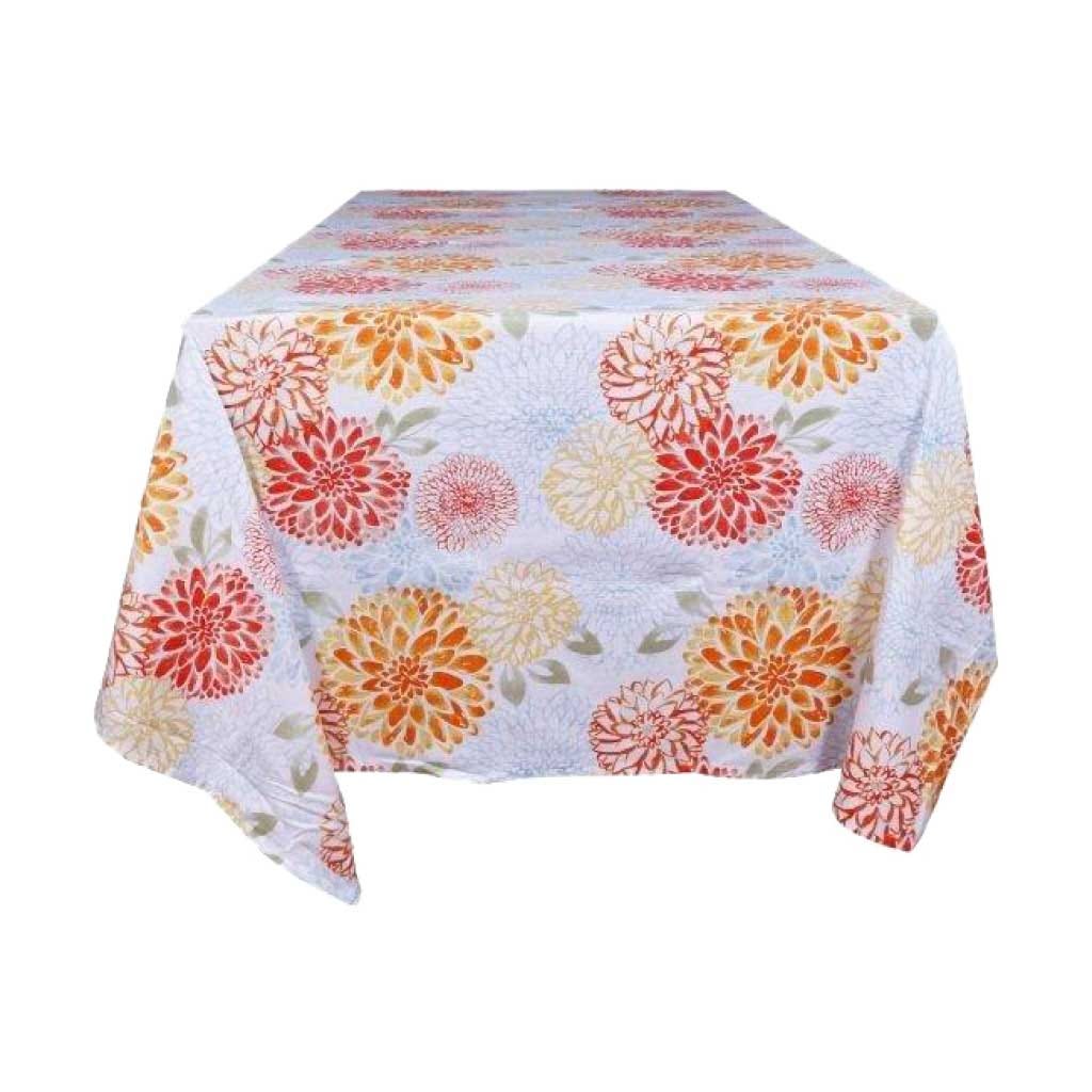 Mantel cuadrado con estampado de flores primavera 140x140