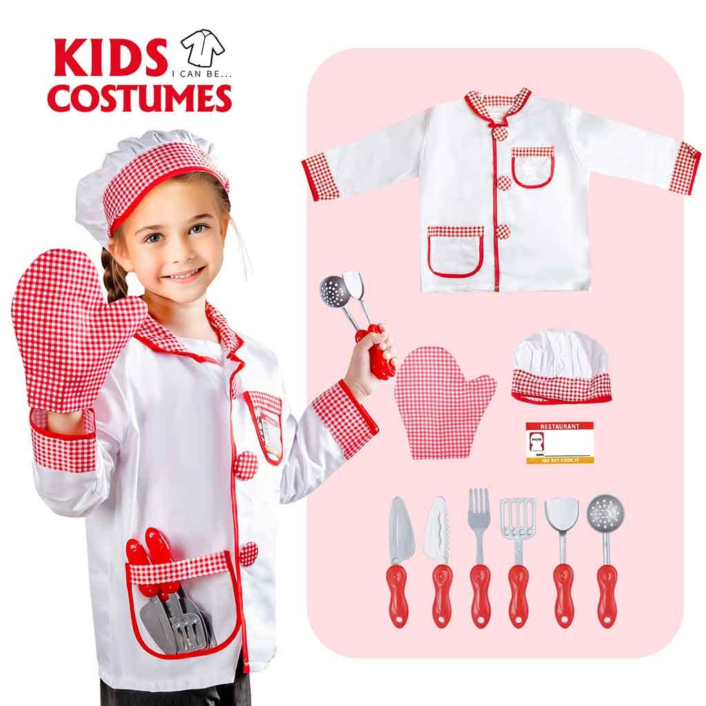 Disfraz De Chef Elegante Para Niños - Conjunto De Lujo, Blanco, Tallas Variadas - Perfecto Para Fiestas