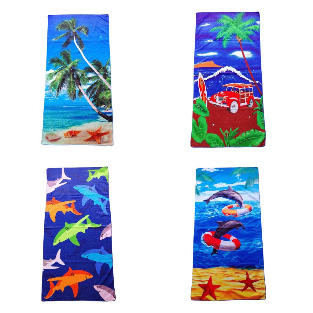 Toalla De Playa Estampado Surtido 68X138Cm