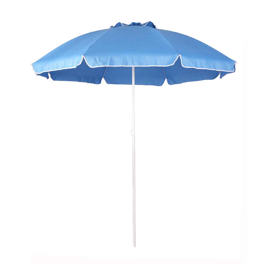 Sombrilla Azul Apella Para Playa Con Poste Blanco 22/25Mm/Si