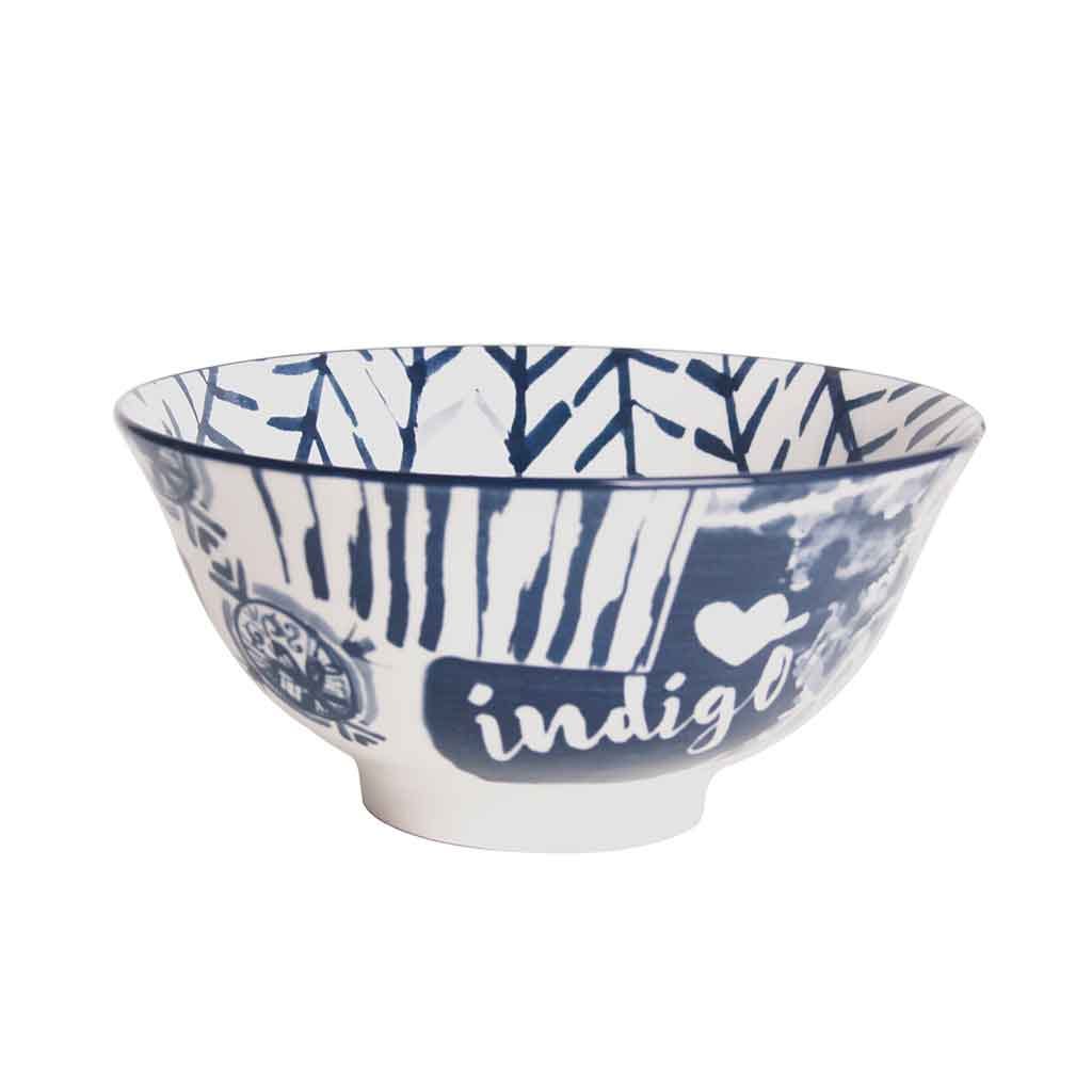 Cuenco Estampado Con Diseño Azul 16Cm