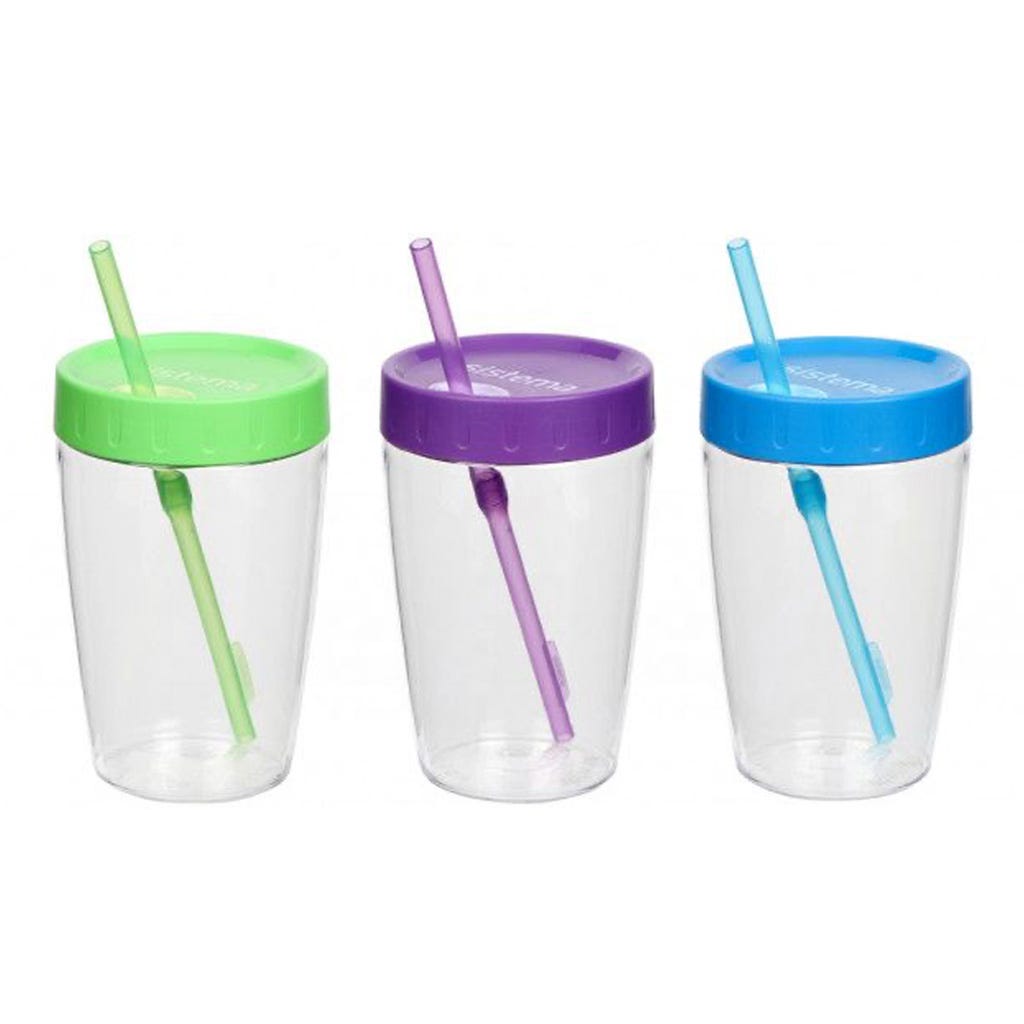 Vaso Con Carrizo Tritan Sistema Surtidos 525Ml
