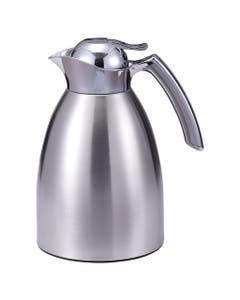 Jarra para café plateada con agarre 1 litro