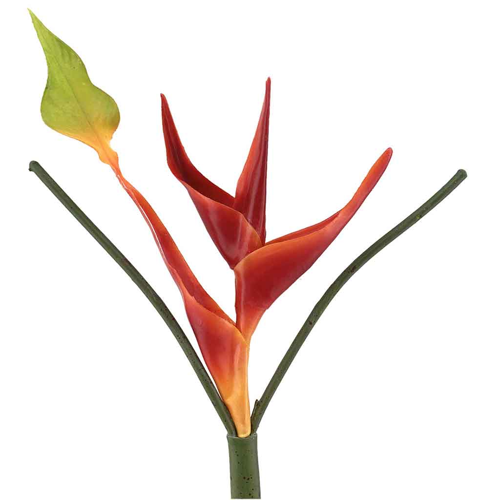 Flor artificial de heliconia roja 70CM