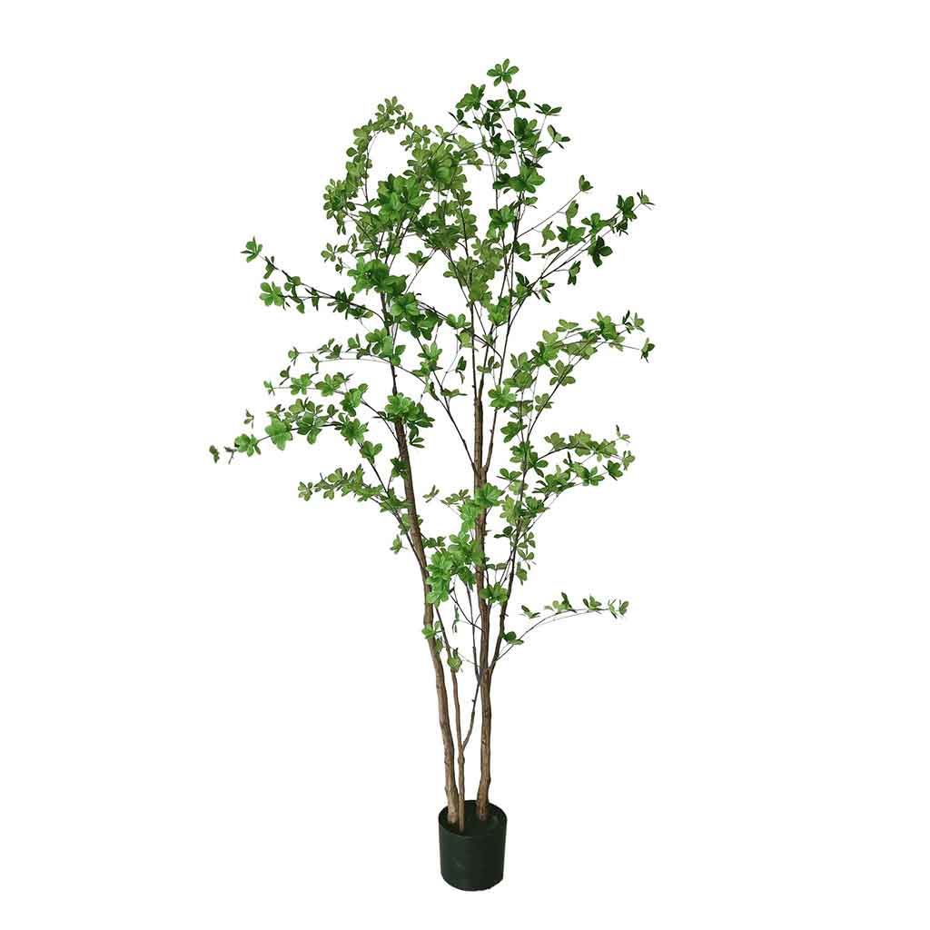 Planta Artificial Arbol De Hojas Pequeñas En Maceta