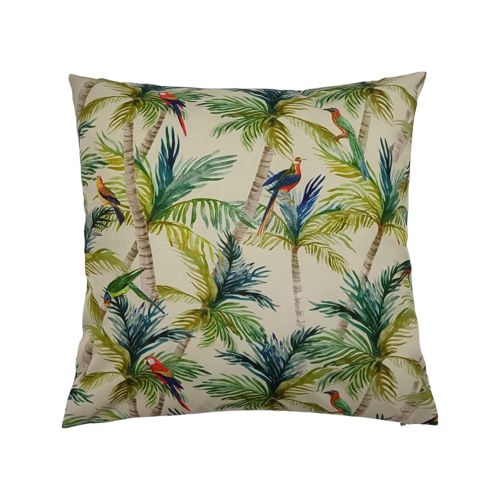 Cojín Cuadrado Estampado Tropical