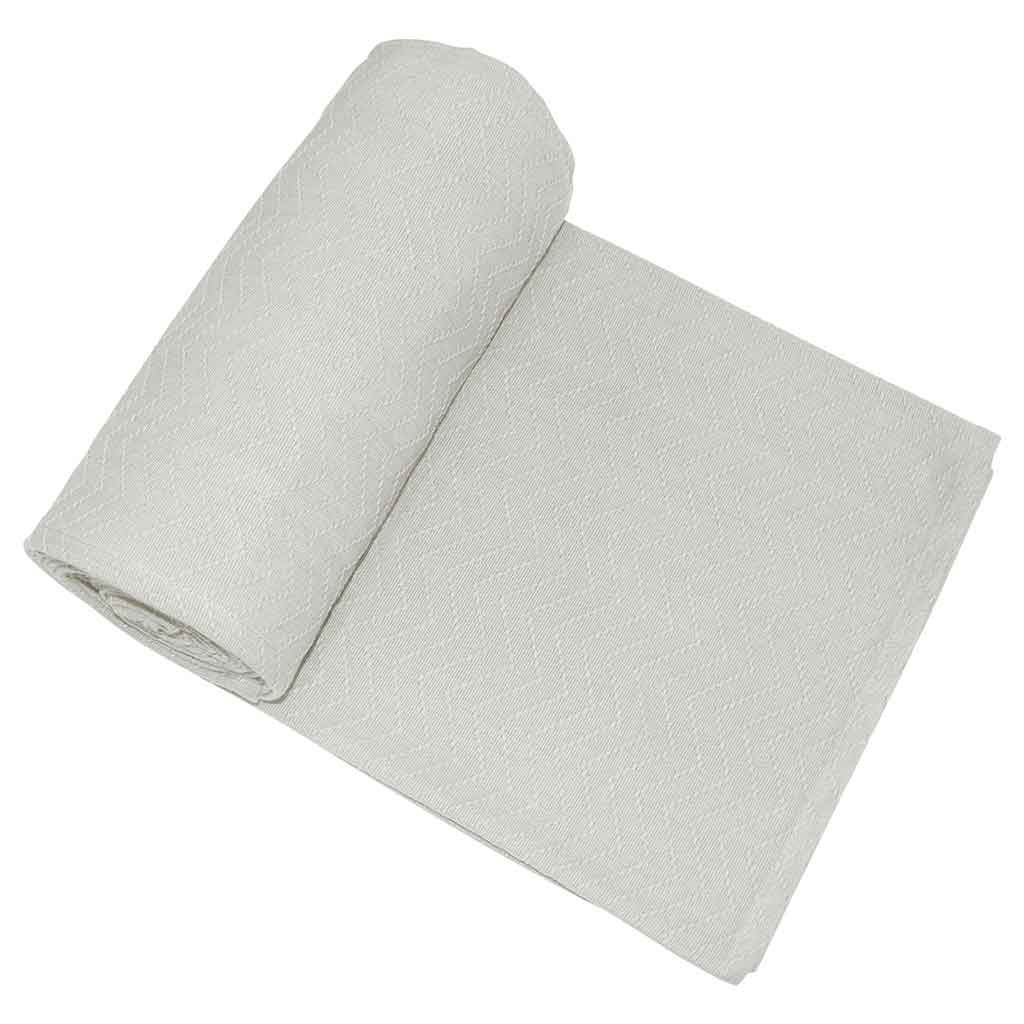 Cubrecama Blanco De Algodón Con Diseño 220x240cm