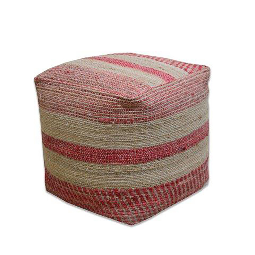 Decorativo Puff de Color Rojo