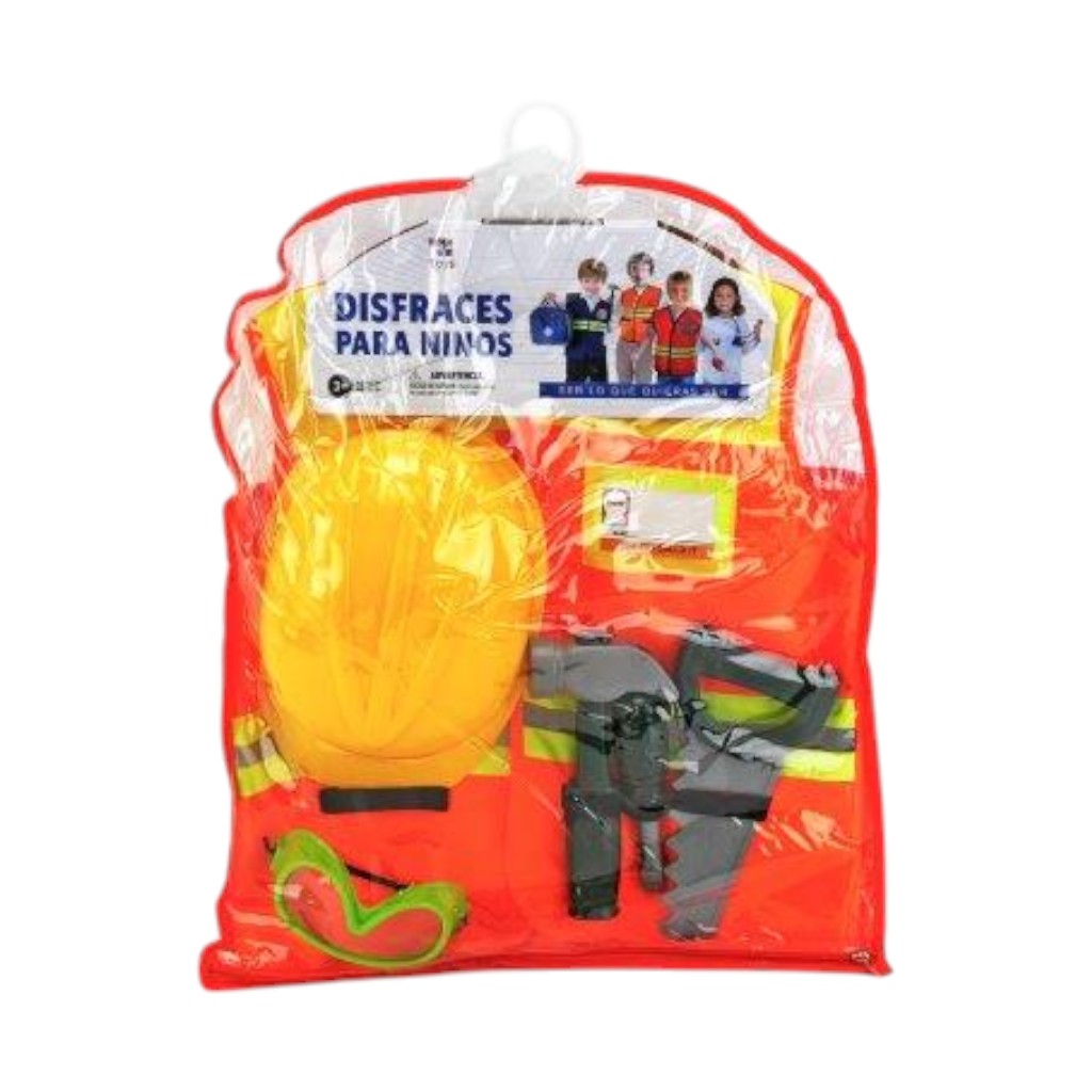 Disfraz De Construción Con Casco Y Accesorios