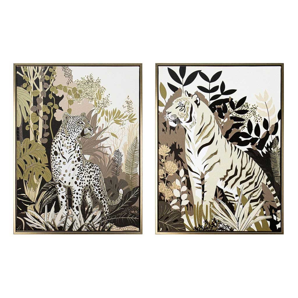 Cuadro Decorativo De Felinos Salvaje Surtido 45x60x3cm