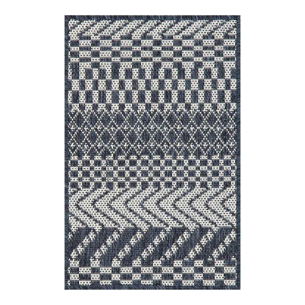 Alfombra De Puerta Con Estampado Azul 40X60Cm