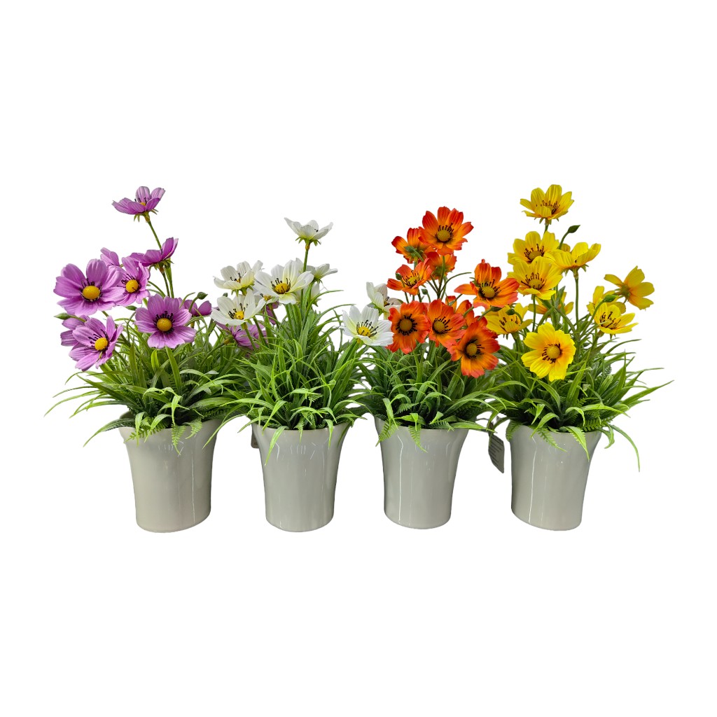 Flores Artificiales En Maceta 26Cm