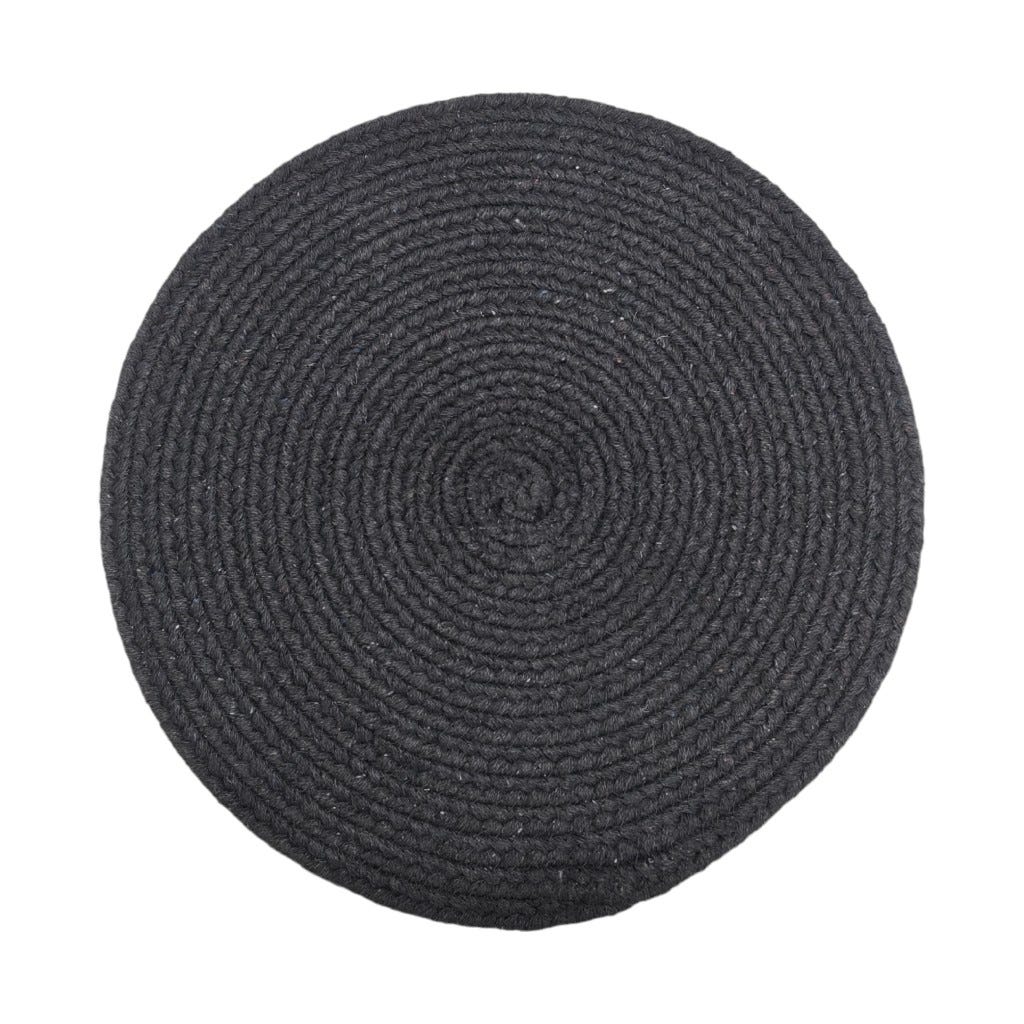 Individual Redondo Negro 38x38cm
