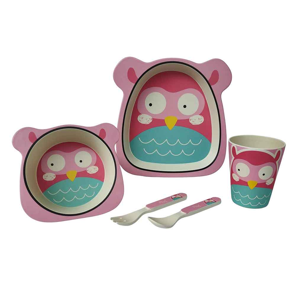 Set 5 Pcs De Vajillas De Búho