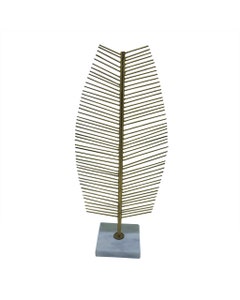 FIGURA DECORATIVA DE HOJA DORADA