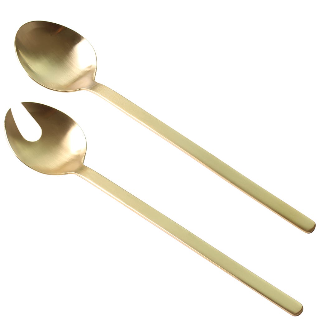 Utensilios Para Ensalada Dorado
