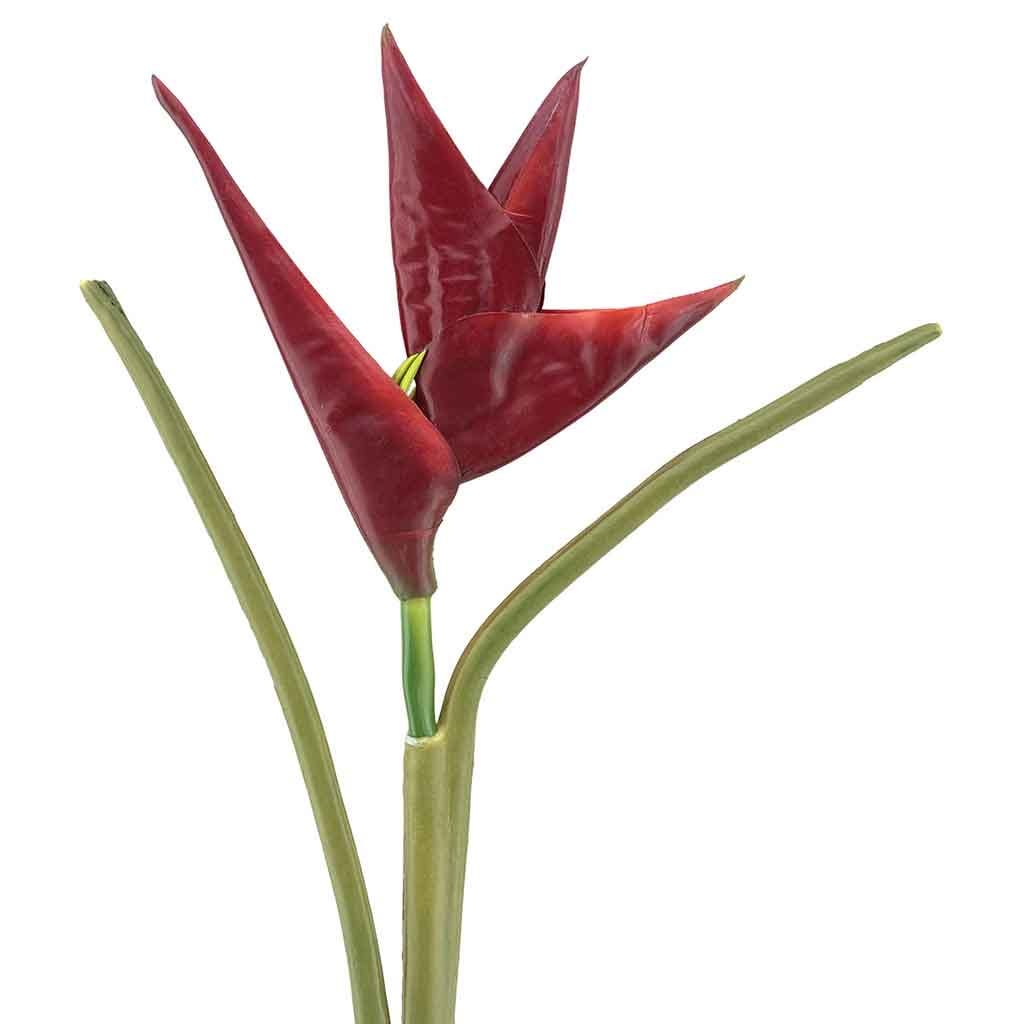Flor artificial de hit heliconia roja 88CM