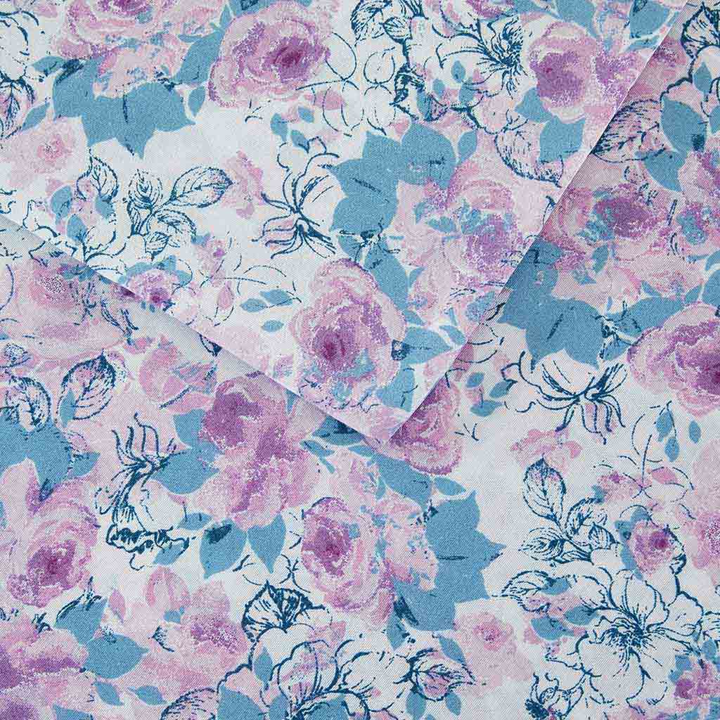 Juego De Sabanas Estampado Floral Moderno Queen