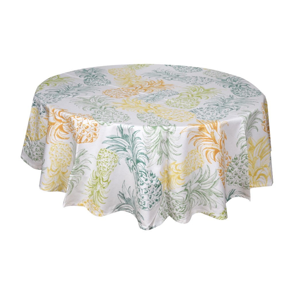 Mantel Redondo Estampado De Pina 230Cm