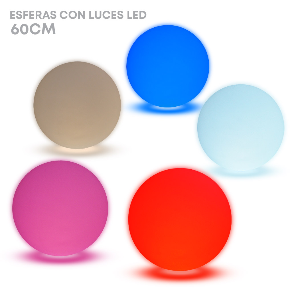 Esferas Con Luces Led Surtidas 60Cm