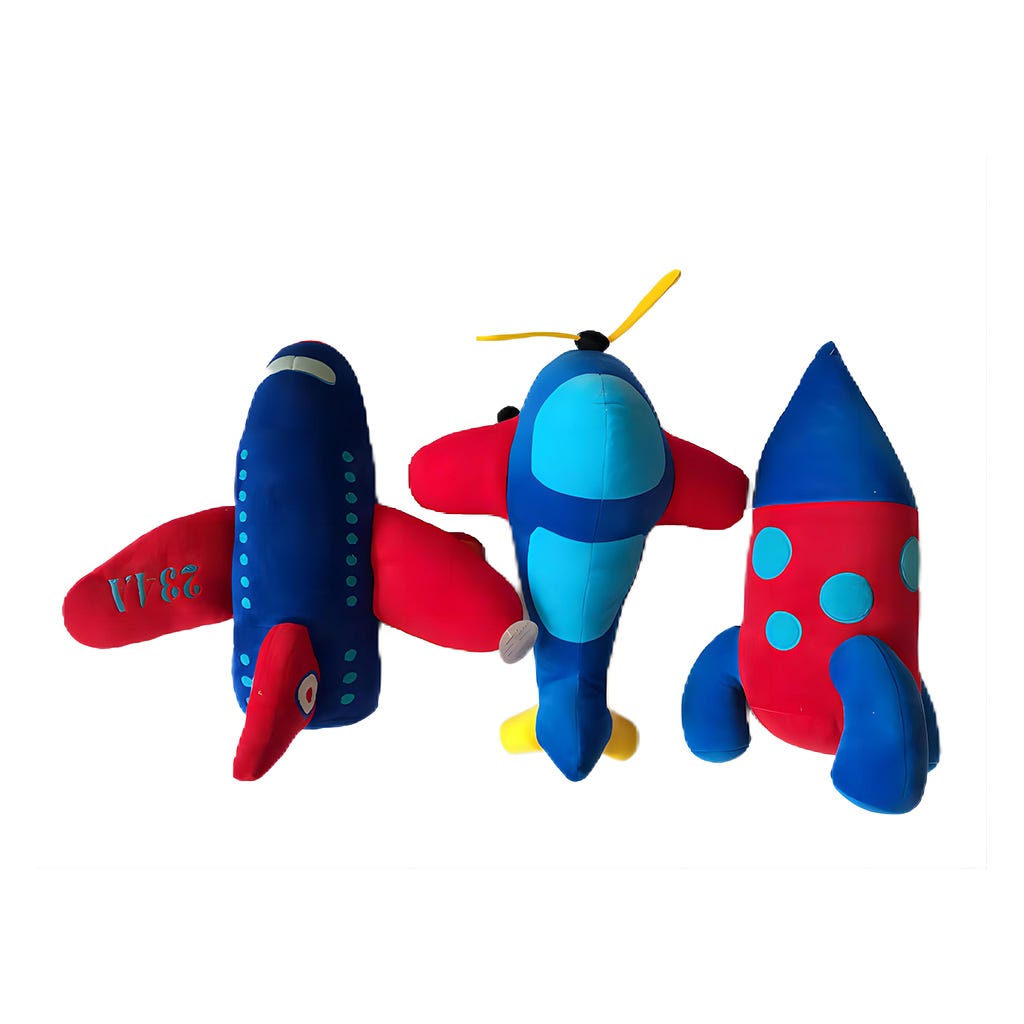 Cojín Avión De Peluche 40Cm Surtido