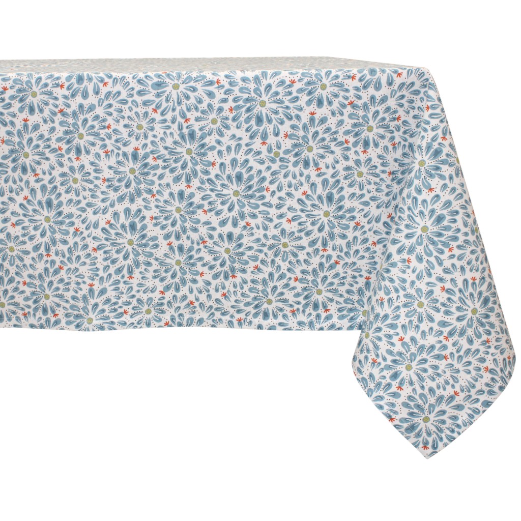 Mantel Estampado Azul Floral 160X320Cm