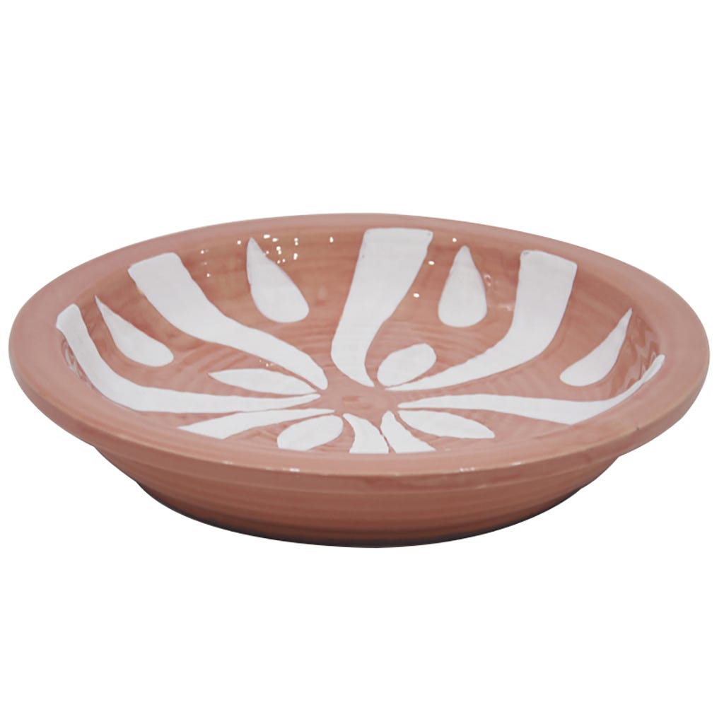 Plato Decorativo Redondo Rosa