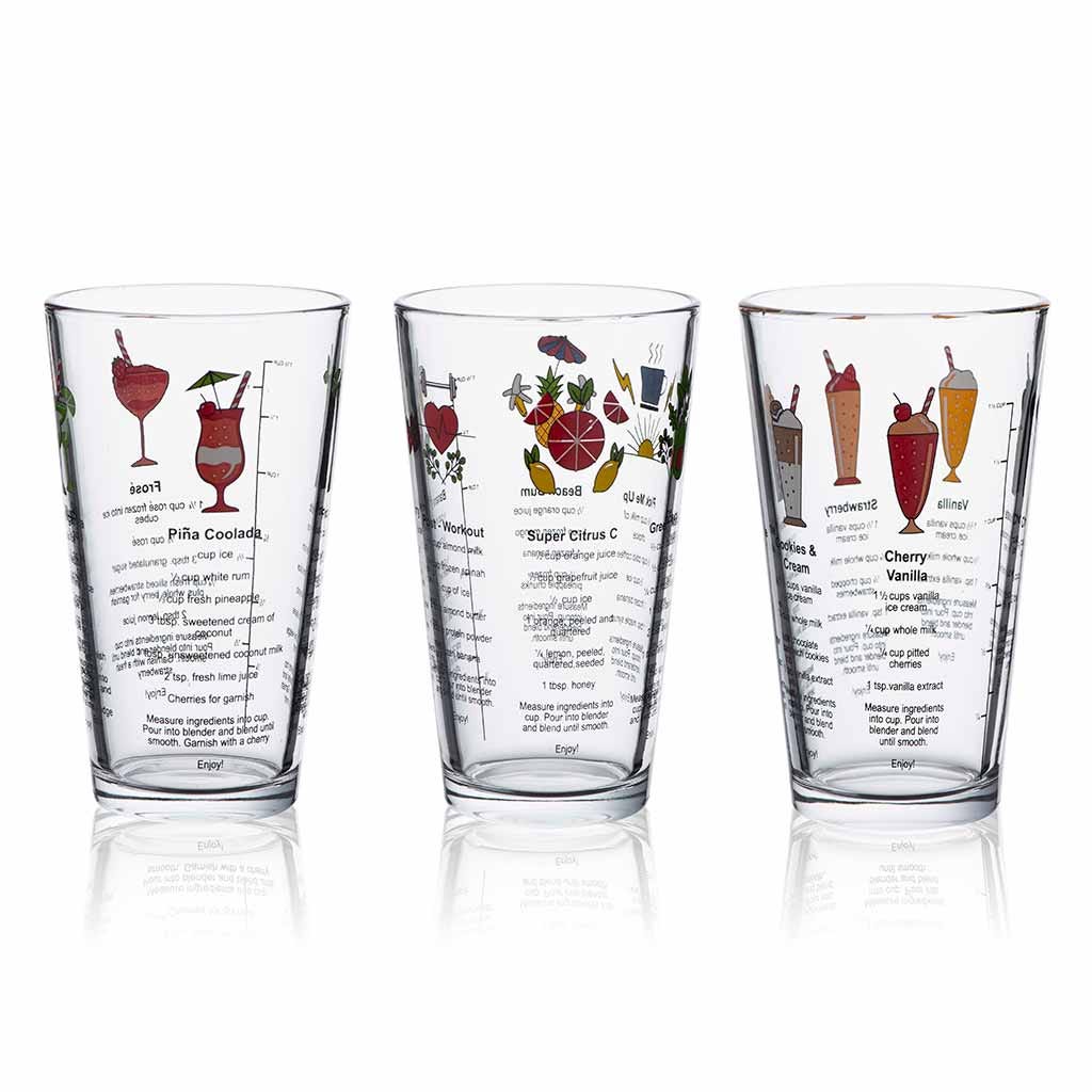Set 3pzs De Vasos Vidrio