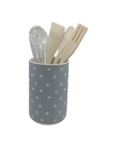 Soporte Con Utensilios Gris De 5Pzs 10.5Cm