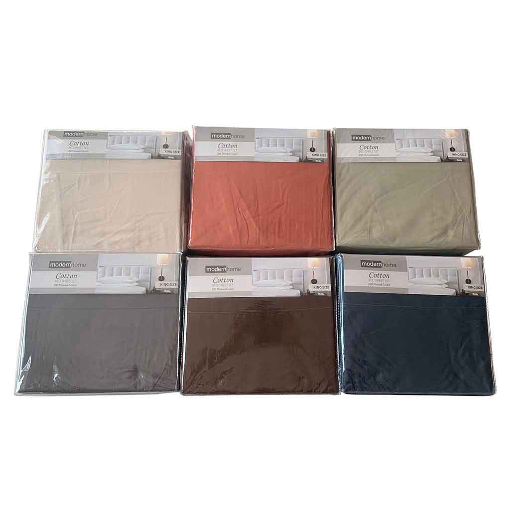 Juego De Sabanas Algodón King Surtidos