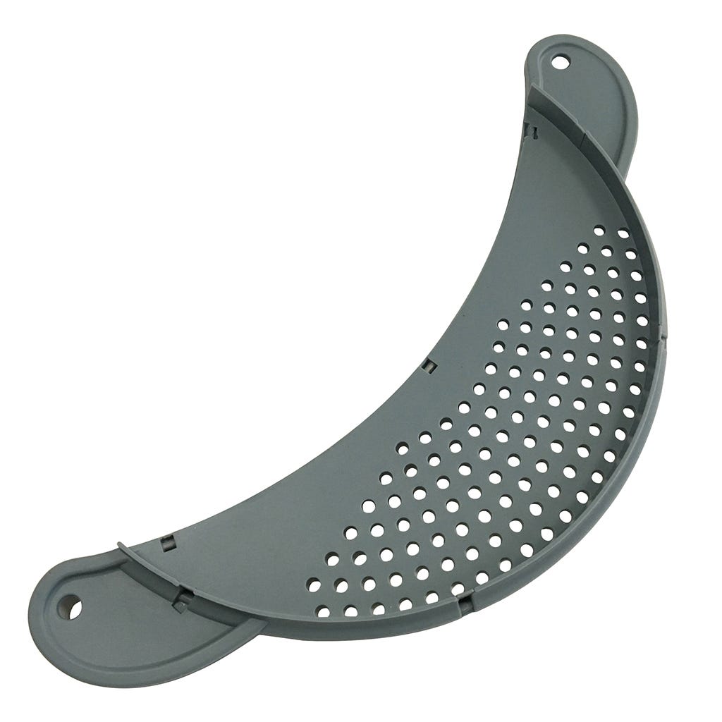 Colador para olla de silicona gris
