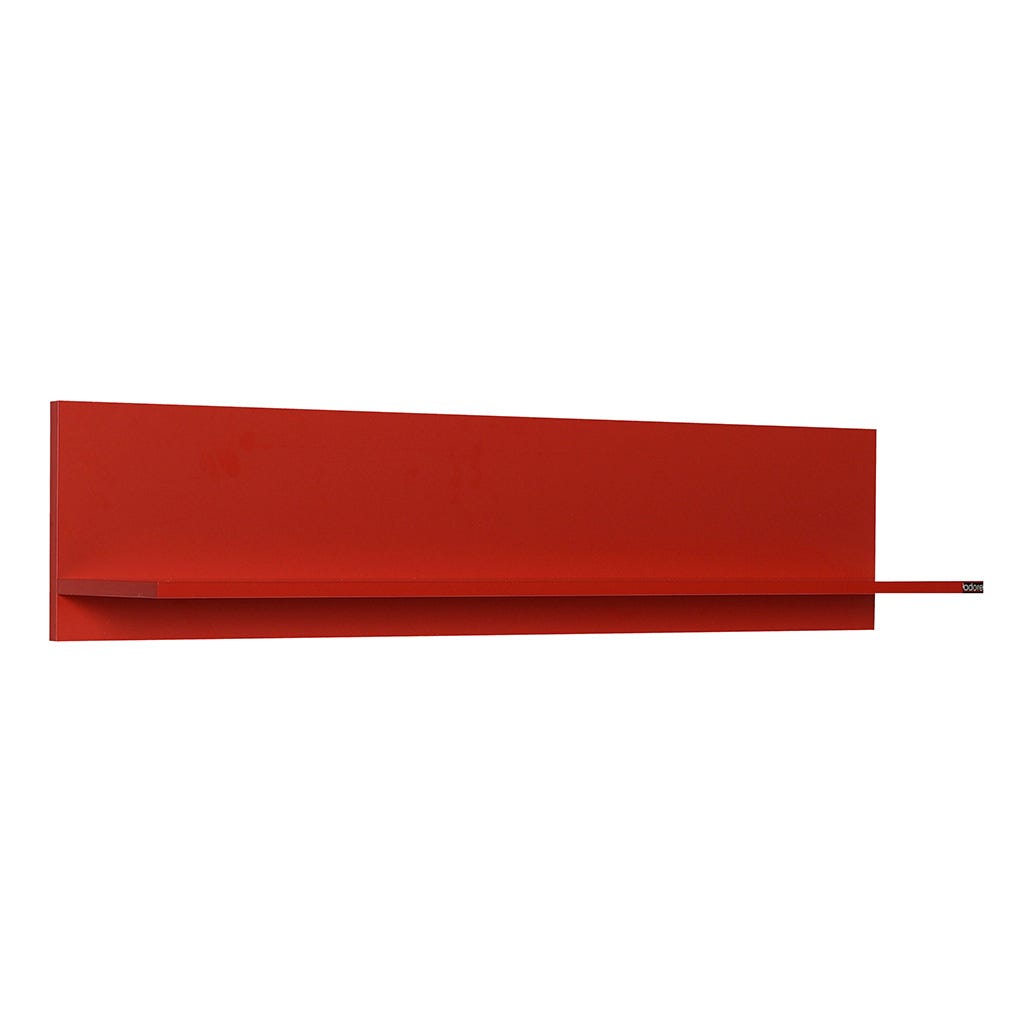 Repisa De Pared Decorativo Rojo 120X20X25Cm
