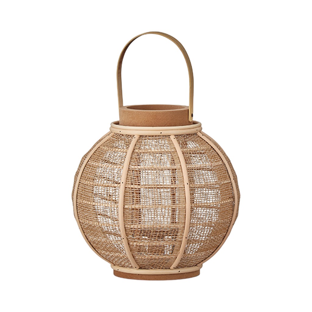 Linterna Redonda Ratán 22.5X22.5X23.5Cm