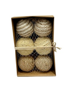 Caja De Bolas Naturales Decorativas 2 Estilo