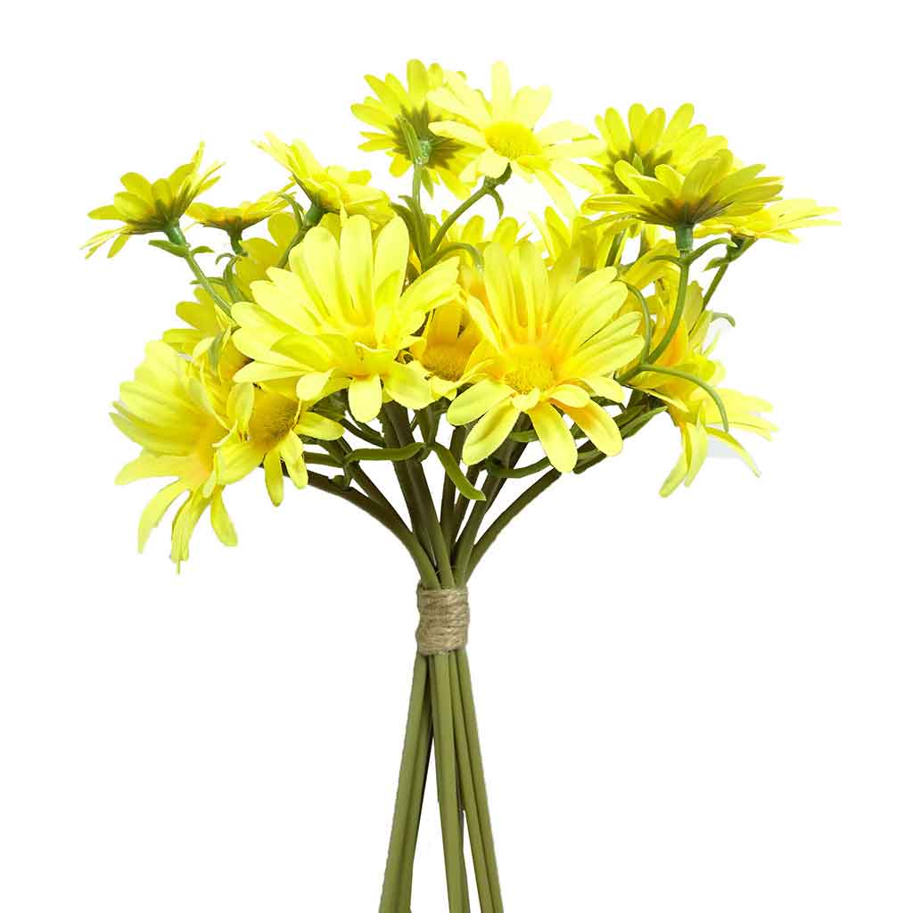 Flor Artificial Daisy Bundle Amarillo 27Cm