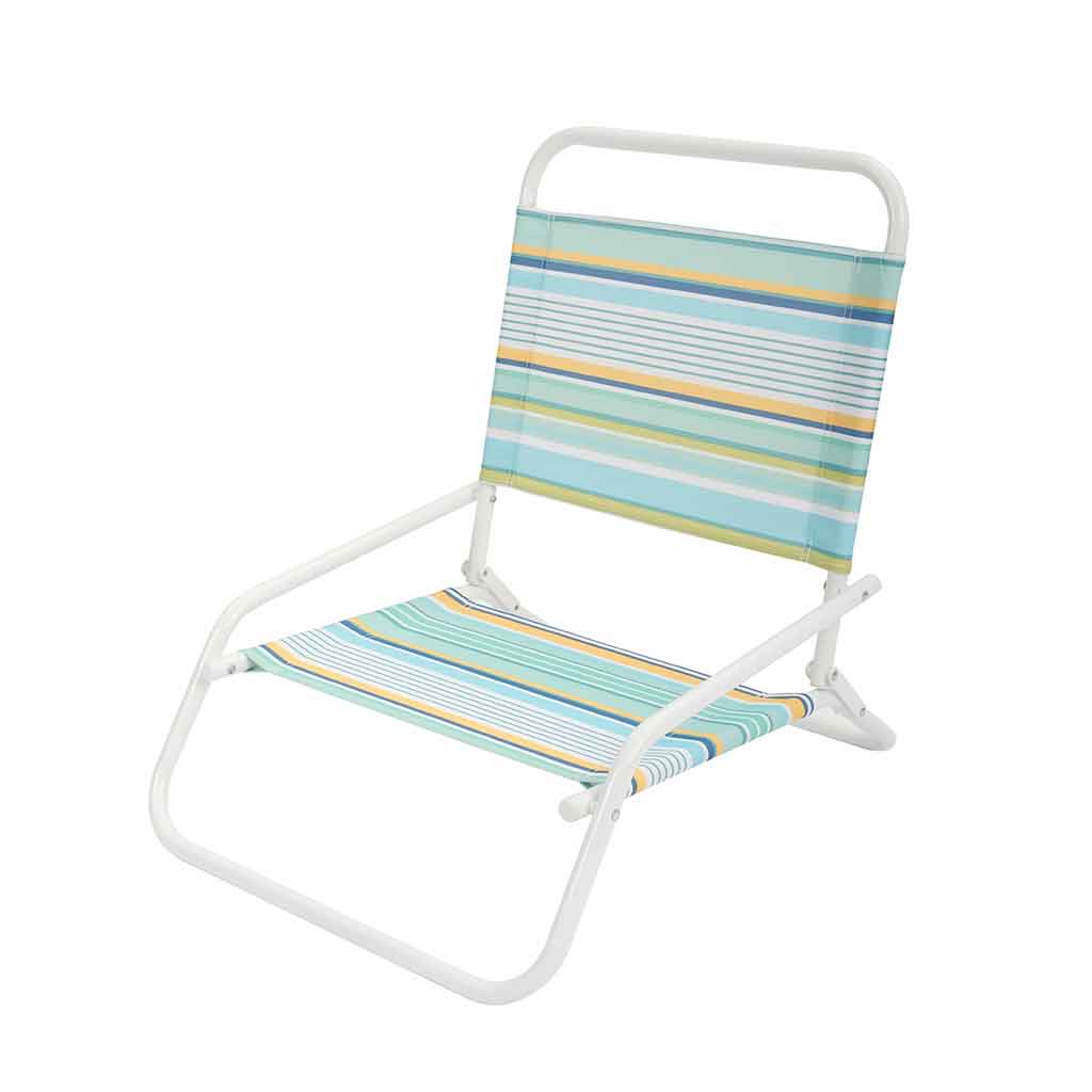Silla De Playa Plegable Con Rayas De Colores 57X51X61Cm
