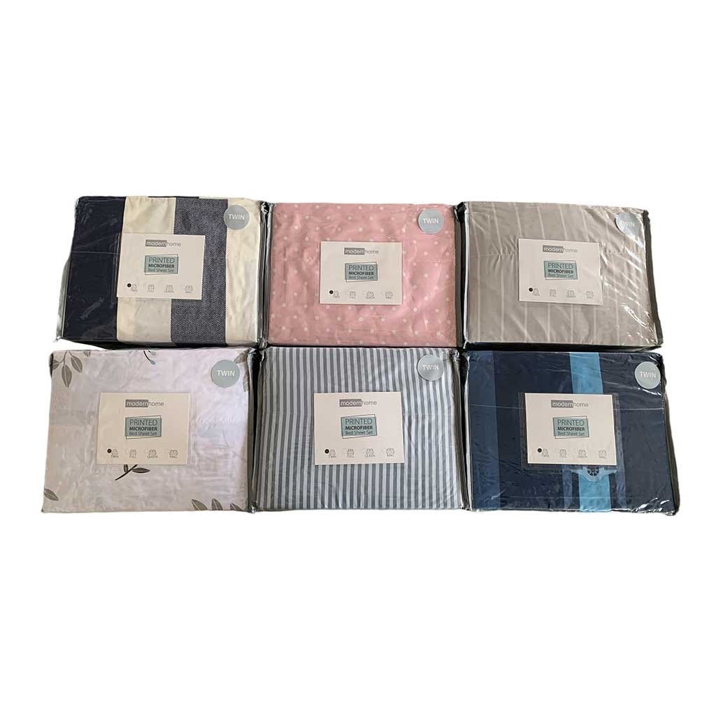 Juego De Sabanas Estampado Moderno Twin Surtidos