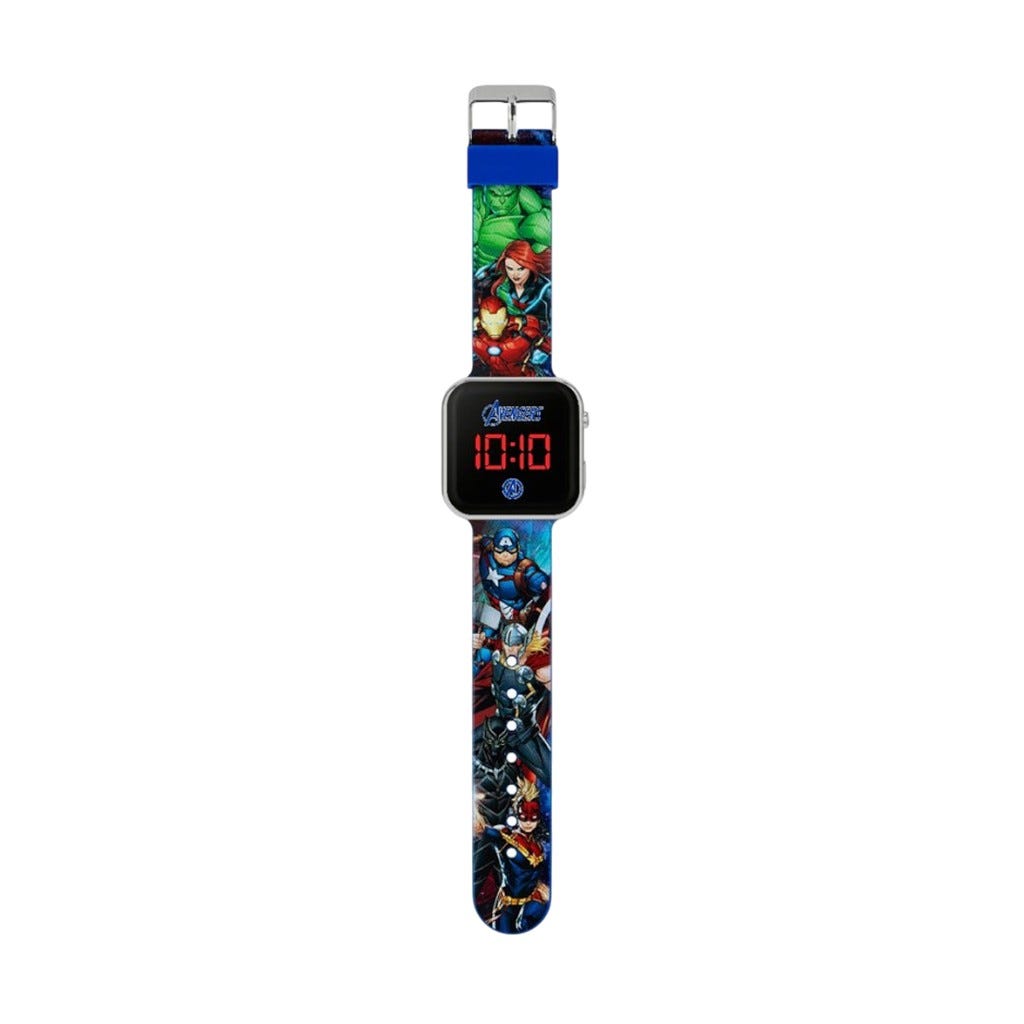 Reloj Azul Led De Avengers