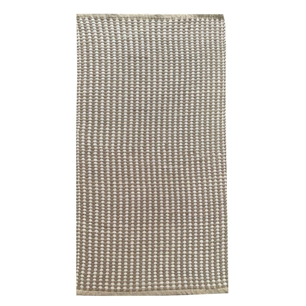 Alfombra Beige Y Marrón Claro 60X110Cm