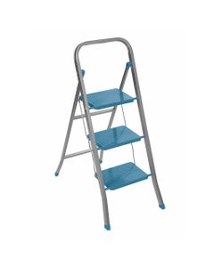 Escalera con tres escalones azul claro 115X46X6CM