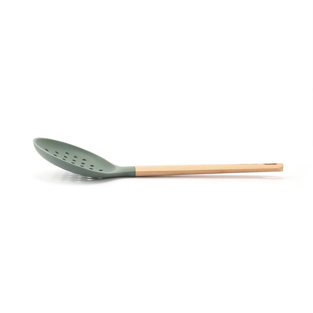 Cuchara Desnatadora Verde De Silicona