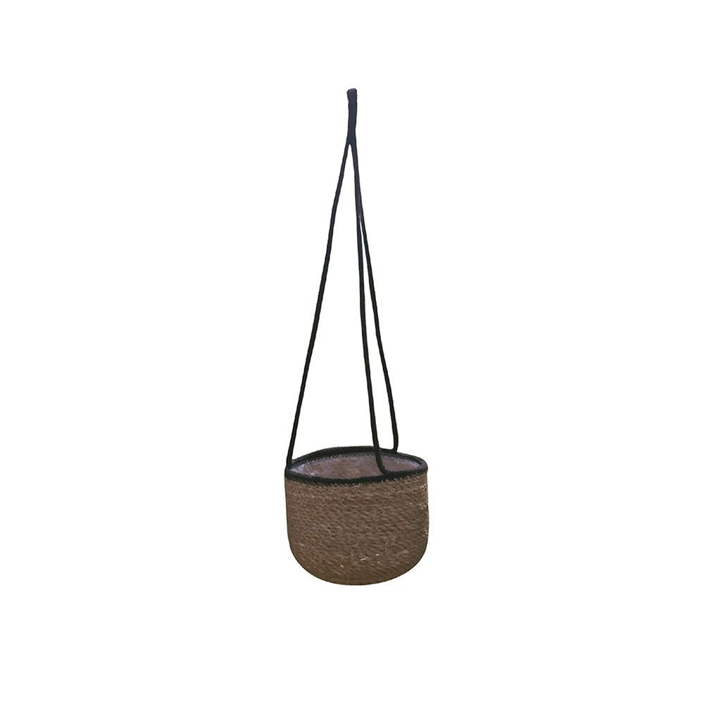 Macetero para plantas colgante de jute 17X14CM