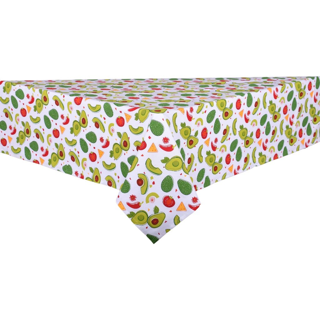 Mantel Con Diseño De Aguacate 140X230Cm