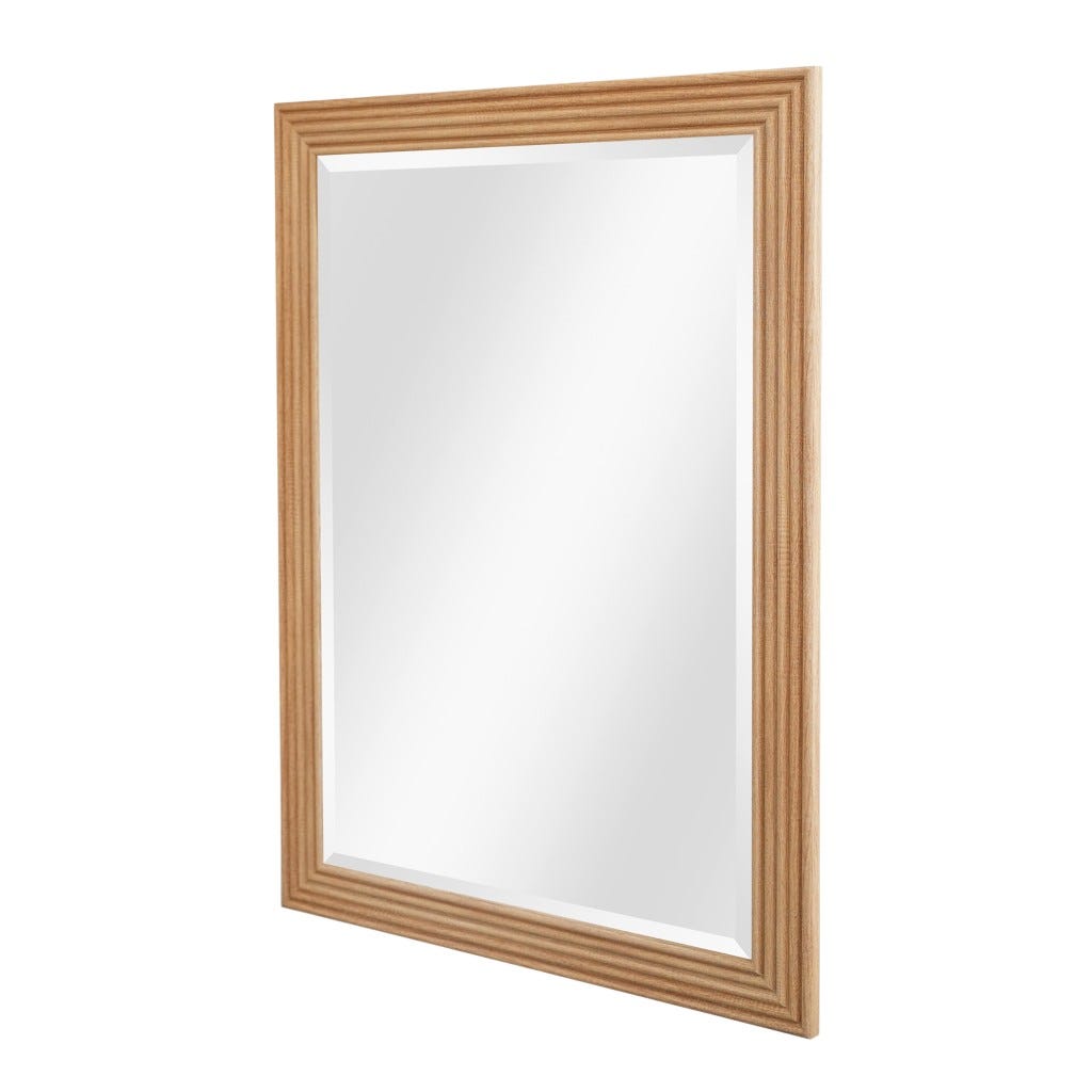 Espejo De Pared De Marco Natural 90x60x2cm